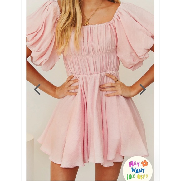 Pink Ruffled Mini Dress - Picture 2 of 5